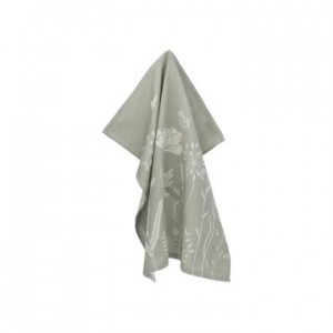 Theedoek - Wild Flowers - Donker Groen